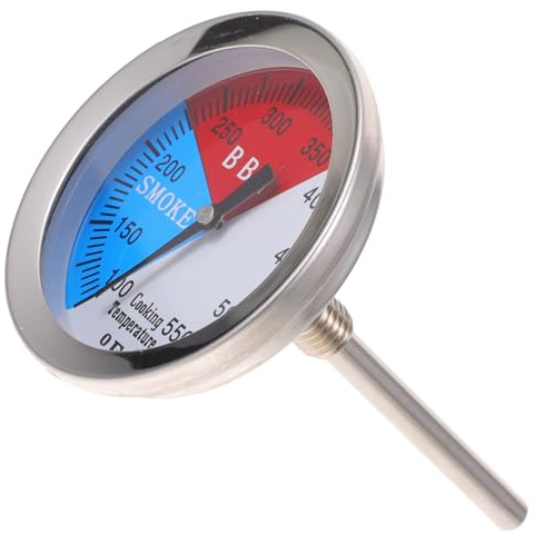 Artibetter Bimetall Ofentemperatur Werkzeug aus Edelstahl mit Glas Genaues Grillthermometer für Bbq und Fleisch Hohe Zuverlässigkeit und Einfache Tragbarkeit für Smoker und Grill