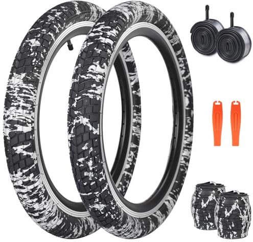 ZUKKA 2er-Pack 20 x 2.125 Fahrradreifen Faltbarer Reifen | Mantel 57-406, Folding Ersatzreifen Passend, für Citybikes, Rennräder, BMX