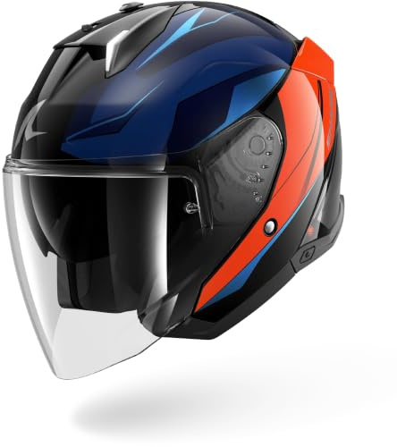 Shark, Jet Motorradhelm SKWAL i3 JET MEKARIUM Black Chrome Orange KUO, XXL