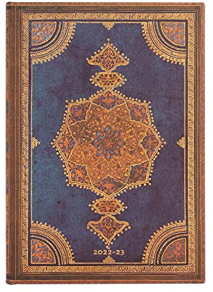 Paperblanks 18 Monate Safavid Indigo 2022–2023 Terminkalender (130 × 180 mm)