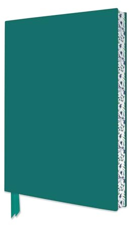 Teal Artisan Notebook (Flame Tree Journals): Unser hochwertiges, liniertes Blankbook mit Softcovereinband aus Kunstleder und farbigem, künstlerisch gestaltetem Buchschnitt (Exquisit Notizbuch DIN A 5)
