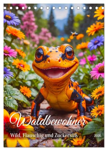 Waldbewohner - Wild, Flauschig und Zuckersüß (Tischkalender 2026 DIN A5 hoch), CALVENDO Monatskalender: Ein Kalender voller flauschiger, wilder und ... die Herzen im Sturm erobern. (CALVENDO Tiere)