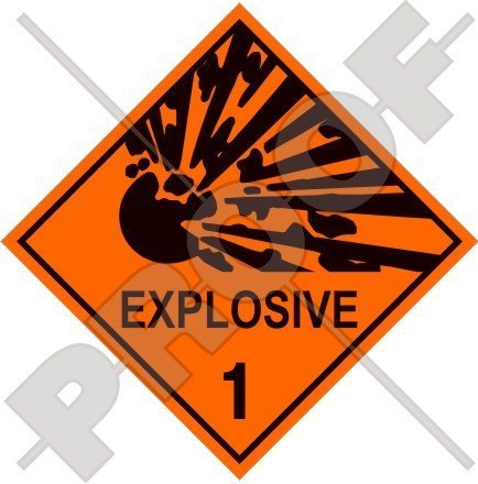 EXPLOSIV Explosionsgefahr Warnsicherheitsschild 100mm Auto & Motorrad Aufkleber, Vinyl Sticker