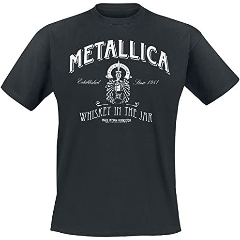 Metallica Whiskey In The Jar Männer T-Shirt schwarz 4XL 100% Baumwolle Band-Merch, Bands