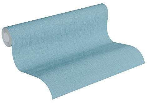 livingwalls Metropolitan Stories 369258 Papier peint intissé uni Bleu/vert 10,05 x 0,53 m