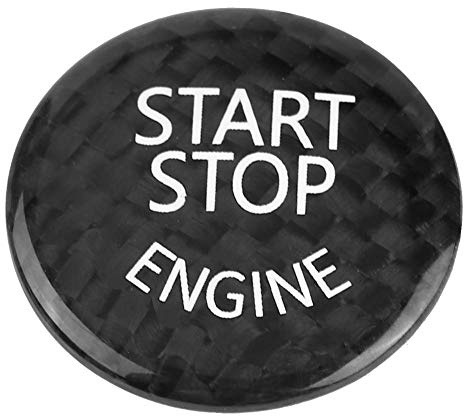 Keenso Start/Stopp Schalter Aufkleber Automotoren für Fahrgestell E90 E91 E92 E60 X1 E84 X3 E83 X5 E70 X6 E71 X6 E72 Schwarz