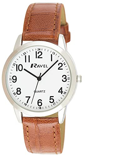 Ravel - Unisex Everyday Quartz Watch with Dotted Minute Track