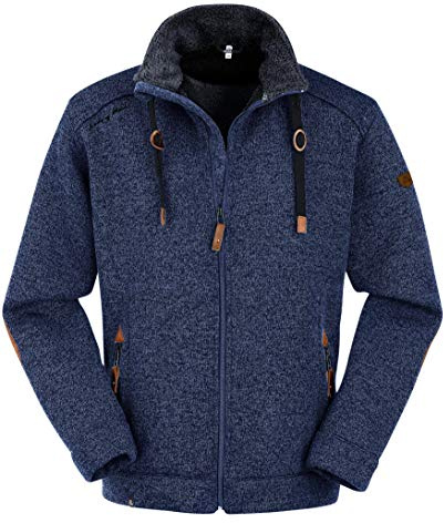 Maul Lichtenau Strickfleecejacke Größe 50 EU Blue