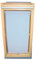 Rollo für VELUX Dachfenster Sichtschutzrollo für TYP GGL/GPL/GGU/GPU - CK06 - Farbe hellblau - mit Haltekrallen