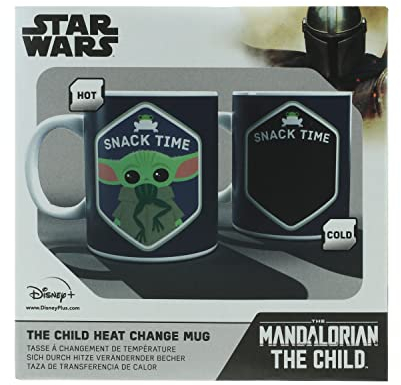 Paladone Tazza da caffè Mandalorian The Child Heat Change Baby Yoda The Bounty, 300 ml (10.55floz)