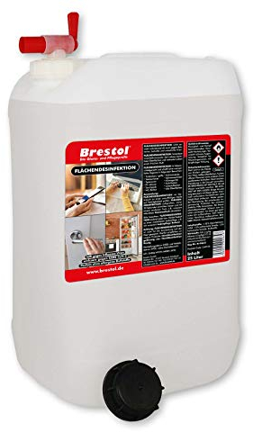 FLÄCHEN-DESINFEKTION 25 Liter Kanister inkl. 61 mm Auslaufhahn - Oberflächendesinfektion Desinfektionsmittel Türgriffdesinfektion Türklinkendesinfektion Kühlschrankdesinfektion Touchscreendesinfektion
