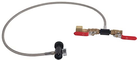 CGA-320 Adaptador de recarga de cilindro de CO2 Conector de botella Accesorios para máquina de soda con manguera para llenar de soda (Longitud de manguera y modelo opcionales)(36 inch-Con calibre)