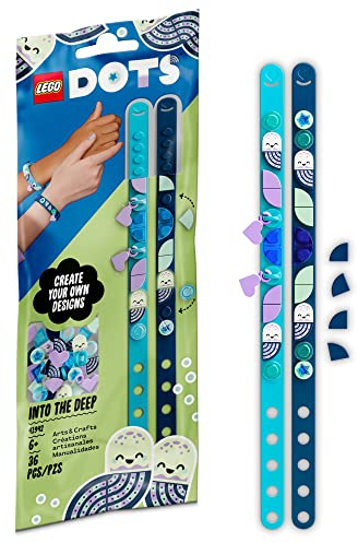 LEGO DOTS Into The Deep Bracelets with Charms 41942 DIY Craft Bracelet Kit; A Friendship Gift for Kids Aged 6+ (36 Pieces)