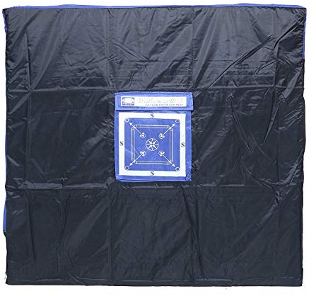 KD Carrom Board Cover Champion Board Qualität Full Cover mit extra Tasche für Münzen, Striker & Powder (Full Cover Jumbo)