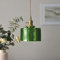 KRIPINC Hängelampe Glas Grün, Deckenlampe Grün, Lampenschirm Hängelampe Glas, Pendelleuchte Vintage für Wohnzimmer Schlafzimmer Küche Esstisch (Stil B)