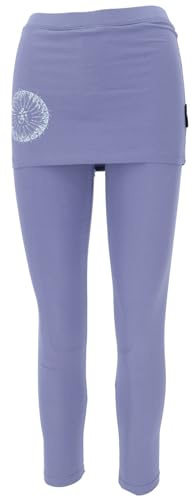 GURU SHOP Yoga-Hose, Leggings mit Minirock Bio BW Yogi - Taubenblau, Damen, Baumwolle, Size:XL