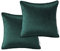 Bronwen Mathews Velvet Cushion Covers 45x45 cm Pack of 2 Bottle Green Decorative Throw Pillowcases Soft Modern Square Durable For Sofa Chair Garden Living Room Balcony Car (Bottle Green).