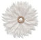 Lestarie Muschel Feder Wanddekoration, Bohemian Stil Muscheln Federn 40cm Weiß/Natural, Boho Juju Wandschmuck