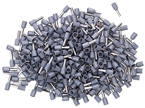 12 AWG Insulated Ferrule Electrical Pin Crimp Terminals Kit - 1000 Pieces Cord End Connectors for Wiring and Wire Repair.(E4009)