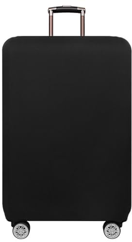 Hiseng Elastisch Kofferhülle, Schwarz Kofferschutzhülle Kofferüberzug, Suitcase Cover Waschbare Kofferschutz mit Reißverschluss, Polyester Luggage Cover Gepäck Cover Reisekoffer-18 bis 32 Zoll
