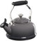 Le Creuset Pfeifender Teekessel aus Emaille auf Stahl, mit Metall-Finish, 1,7 qt, Austern
