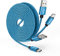 JALIXI USB C Charger Cable 3M, Long USB to USB C Cable Fast Charging Nylon Braided for iPhone 15, Samsung Galaxy S10 S24 S23 S22 A55 A35 A25 A15 A13, Blue