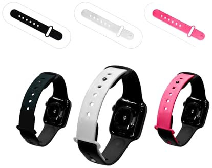 TuckSling Uhr-Knöchelverlängerung, verstellbares Knöchelband, kompatibel mit allen Apple-Sportbändern, 3 Stück (schwarz)