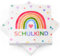 40 Stück Servietten Einschulung Regenbogen, Einschulung Servietten Deko Schulkind 2025 Mädchen Junge, Schulanfang Deko, Regenbogen Party, Tischdeko, 33 x 33 cm