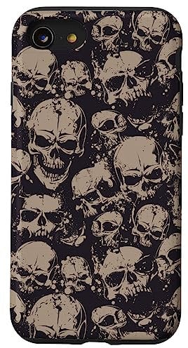 iPhone SE (2020) / 7 / 8 Emo Grunge Aesthetic Gothic Skull Goth Halloween Case