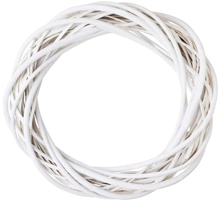 Grapevine Wreath Frame for Crafts Natural Rattan Base Form Farmhouse Garland Making Supplies for Spring Summer Fall Winter Christmas Wreaths Decorations for Front Door (White, 12 inch / 30cm)