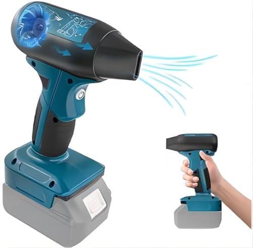 Cordless Mini Jet Blower Compatible with Makita 18V Battery, 130000RPM Portable 4-Speed Brushless Turbo Air Duster with 2 Nozzles, Compressed Air Cleaner for Cleaning PC Keyboard Car (No Battery)