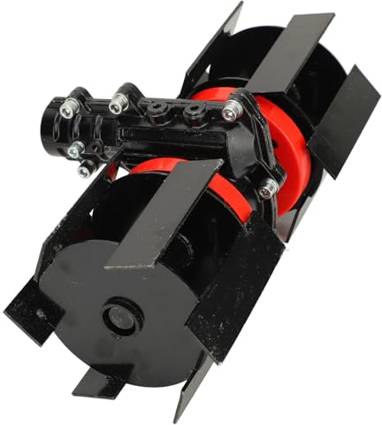 Universeller Rasenmäher-Unkrautradaufsatz, 10 cm Unkrautrad, Gartenfräse, 9 Zähne, Aluminium-Eisen, Tiefes Pflugrad für Rasenmäher, Bodenfräse, Vertikutierer, Zubehör (28mm)