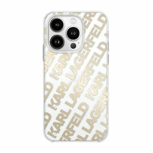 CG MOBILE Karl Lagerfeld KLHCP15XHKFOEMD Hülle für iPhone 15 Pro Max 6.7 golden hardcase IML Fullover Logo