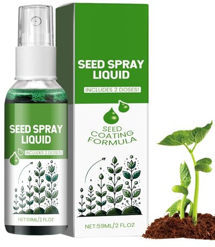 Spray liquido per semina erba, liquido per semina – liquido per semina erba da giardino, liquido efficiente per semi di erba da giardino, 59 ml di liquido per semi per prato e cortile