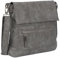 EAAKIE Damen Tasche, Schultertasche, Handtasche, Umhängetasche mit Leder Optik und vielen Fächern (GRAU)