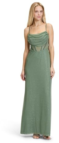 Vera Mont Damen Abendkleid im Glitzer-Look 36, Green/Green