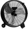 HOMFME 24Inch 59cm Industrial Drum Fan, 3 Speeds High Velocity Cooling Fan with Wheels, Handle, 240V Rolling Barrel Floor Fan 180W Metal Standing Fans for Home Office Garages Gyms Factories (Black)