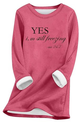 HOOUDO Same Day Angebote Sale Sweatshirt für Damen, Winter, warm, gefüttert, Rundhalsausschnitt, Pullover, Loungewear, Tunika-Tops Kleidung Teenager Mädchen Oversize Pullover S Mein Bestellung Sale