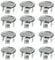 EIHI 12 Pcs Anelli di Troppo Pieno, Anelli Tappi Troppopieno per Lavello, Lavello Anello Troppopieno Roppopieno Rotondo Coperchio, Foro Del Lavandino Decorativo Bagno Cucina Copertura