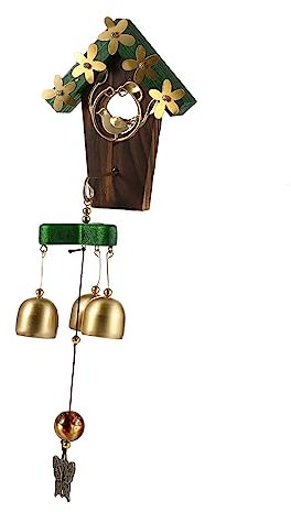 BESPORTBLE 1 Pc Carillons Éoliens Carillon Éolien Feng Shui Girouette De Balcon Carillon Éolien Ancien Cloche à Vent Chinoise Vintage Carillon Éolien Élégant Suspension Murale en Bois Brown