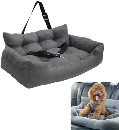 Hunde-Sitzerhöhung für Autositzgurt, Auto-Sitzerhöhung für kleine und mittelgroße Hunde und Katzen, universelles bequemes Hundebett
