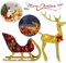 Led Rentier Beleuchtet Aussen Outdoor, Rentier Weihnachten Deko Aussen AußEn, Weihnachten Rentier Hirsch Deko Mit Schlitten Beleuchtet AußEn Weihnachtsdeko Garten (E)
