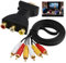 LUCTHY HDM to RCA/AV Converter 1080p, with Gold-Plated Ports, High Definition RCA/AV Cable Digital to Analog Adapter for TV, Xbox, PS2, PS3, DVD, VCR & Retro Gaming Systems