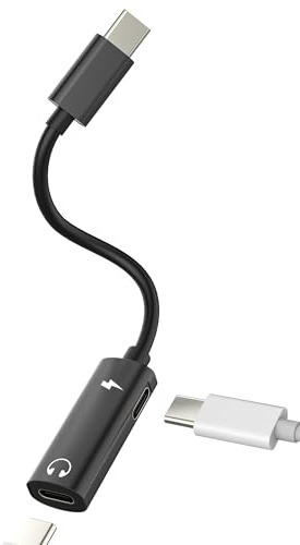 Adattatore Doppio USB C Cuffie(2 in 1)per iPhone 16 15 Pro Max per Apple Tipo C Cavo Aux Audio Jack Ricarica Adapter Compatibile per Samsung S25 S24 S23 per iPad Type C Caricatore Auricolari Splitter
