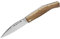 MIGUEL NIETO Navaja Ventura 080-EN, Plegable, con hoja de 8 cm. en acero inoxidable Vanadio 1.4116 y empuñadura en Madera de Encina, Hueco con cordón fiador