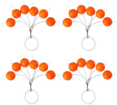 VGOL 4 x Orange Surface Blob Floats, Bissanzeiger für Fliegenfischen in flachem Unkrautwasser