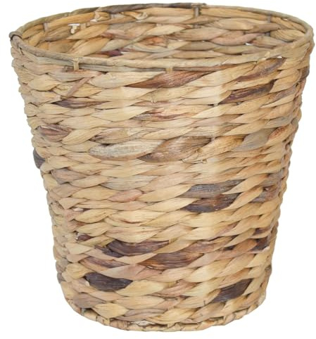 Natural Water Hyacinth Woven Bin – Handcrafted Rustic Storage Basket Set for Home, Office, or Living Room Décor