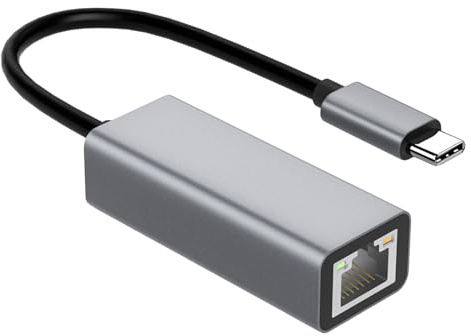 Adaptateur Ethernet de type C - Convertisseur de réseau USB, port en aluminium 100 Mbps | Adaptateur LAN filaire pour ordinateur portable, tablette, smartphone, ordinateur de bureau, connecteur D