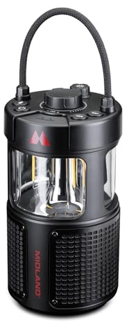 Midland ER Lantern Campinglampe, 20W Bluetooth Lautsprecher, LED Lampe, IPX6 Zertifiziert