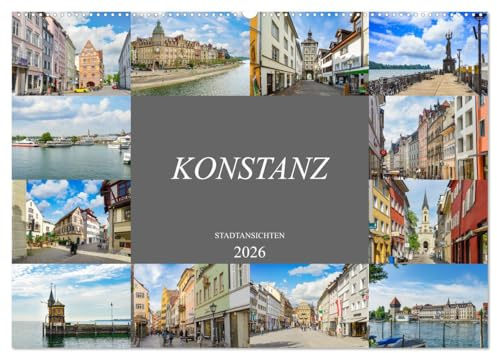 Konstanz Stadtansichten (Wandkalender 2026 DIN A2 quer), CALVENDO Monatskalender: Wunderschöne Stadt am Bodensee (CALVENDO Orte)